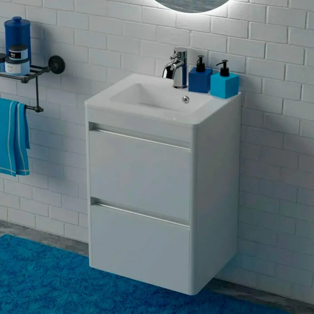 Шкаф нижний Fancy Marble Fiji-2 500 с умывальником Annabell 500- Фото 4